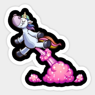 Funny Unicorn Magic Fart Sticker